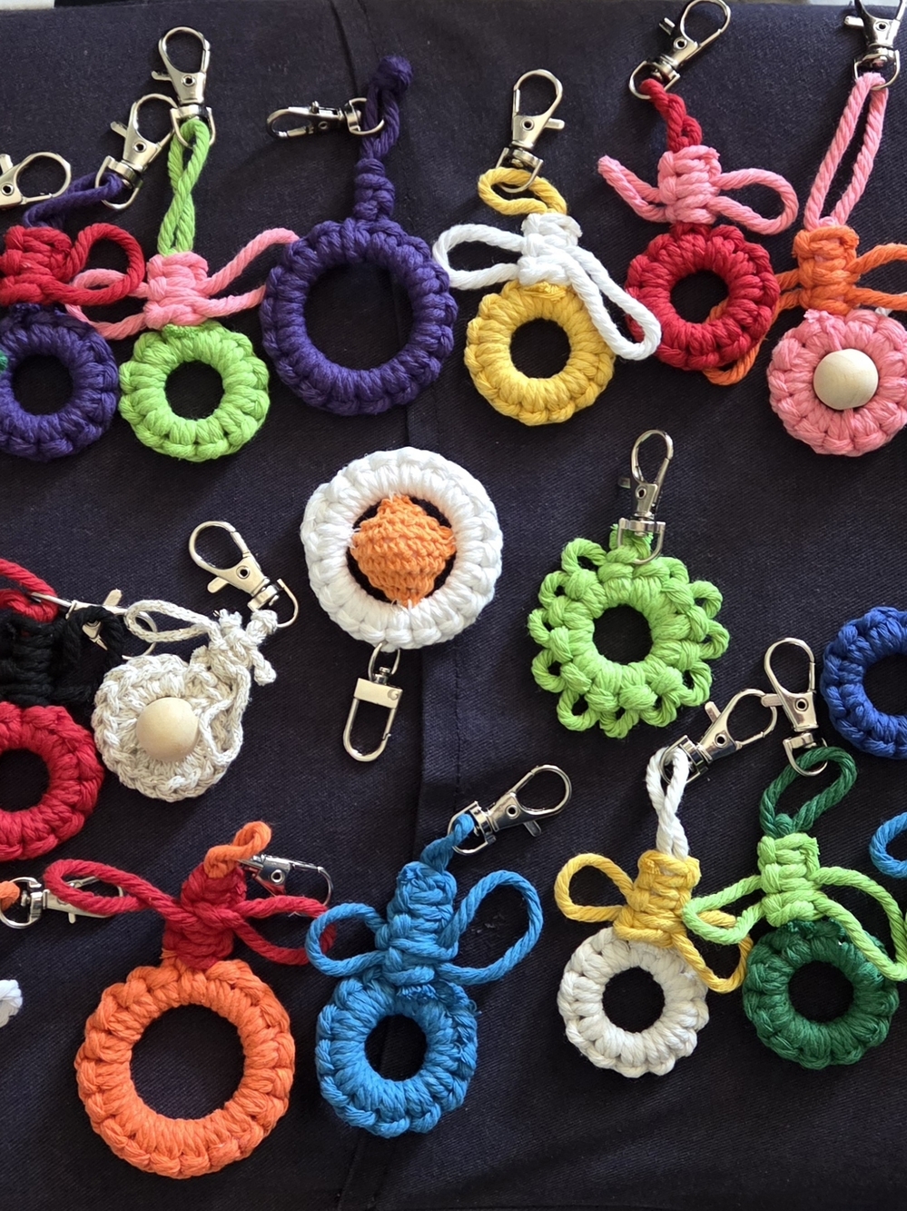 Handmade Kids Crochet Keyring - Multicolor Options